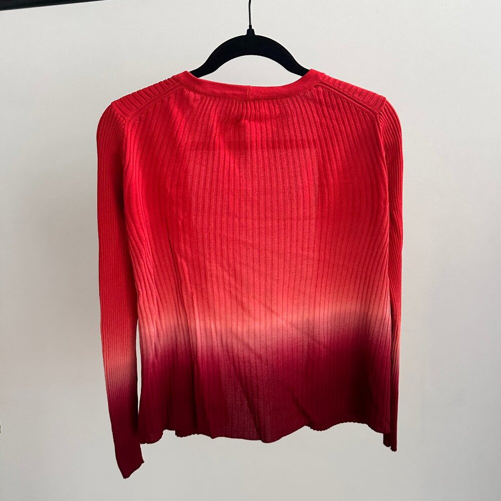 Staud Cargo Sweater Cardigan Red Ombre sz Small - Picture 3 of 3